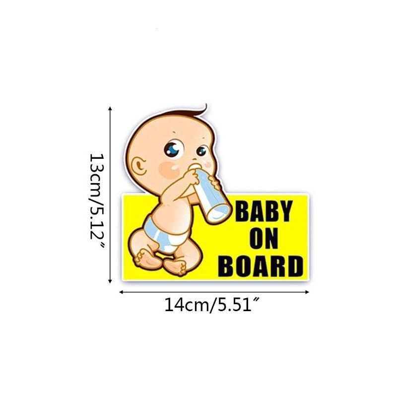 reflective baby on board sticker, view 4 - MRSLM