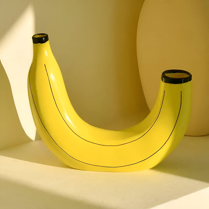 Resin banana flower vase, view 4 - MRSLM