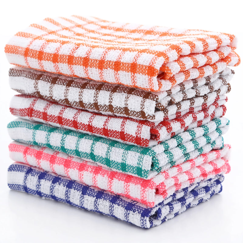 6-piece cotton kitchen tea towels, view 5 - MRSLM