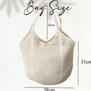 hollow-out knitted tote bag for women, view 4 - MRSLM