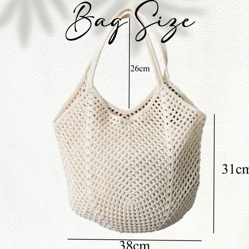 hollow-out knitted tote bag for women, view 4 - MRSLM