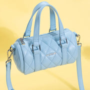 blue leather cylinder shoulder bag - MRSLM