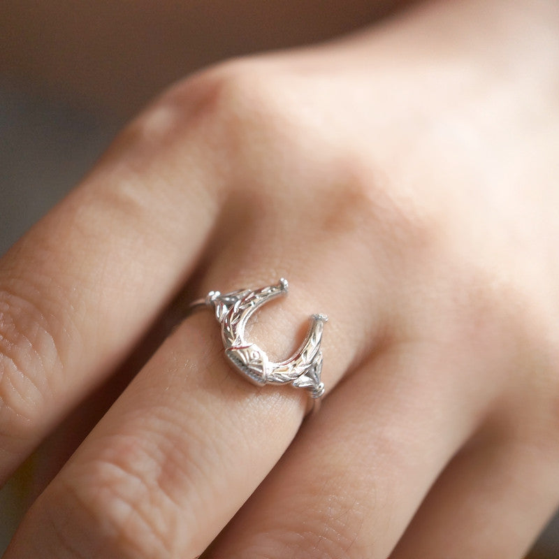 lucky horseshoe gold-plated silver ring - MRSLM