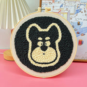 punch needle embroidery kit dog pattern, view 2 - MRSLM