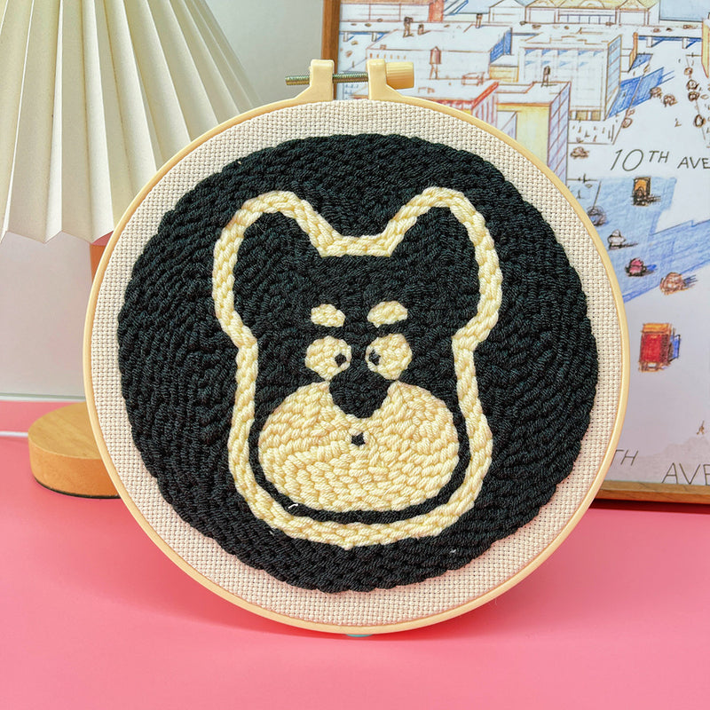 punch needle embroidery kit dog pattern, view 2 - MRSLM