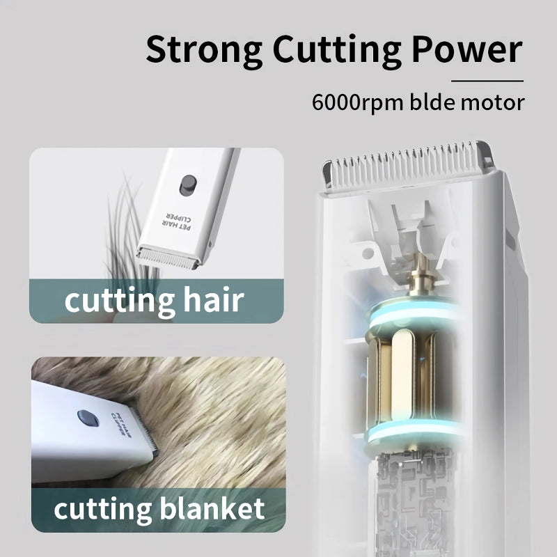 Rechargeable low-noise pet hair trimmer, view 8 - MRSLM