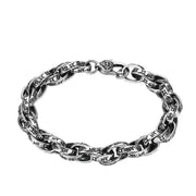 sterling silver retro mantra bracelet, view 5 - MRSLM