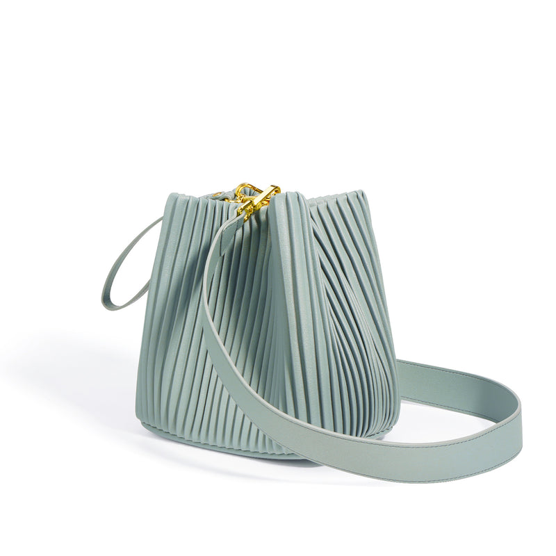 ruched bucket bag, view 3 - MRSLM