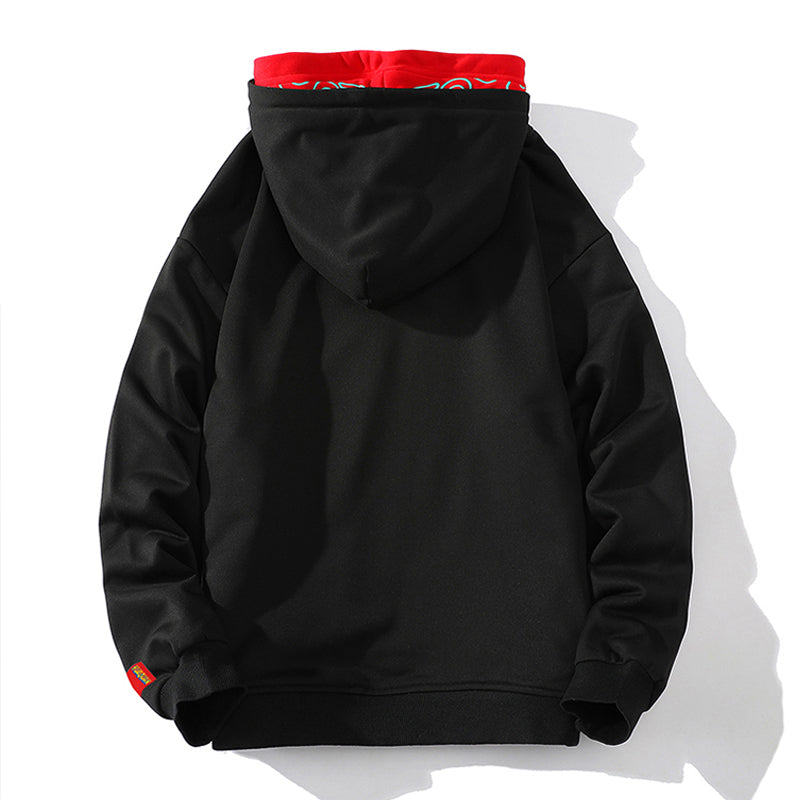 oversized hooded pullover with kangaroo pocket, view 3 - MRSLM