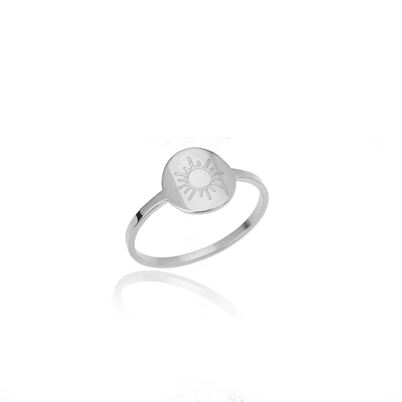 round gold sun rings, view 2 - MRSLM
