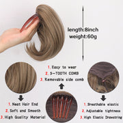 synthetic hair bun hairpiece, view 9 - MRSLM