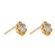 aquamarine delicate small silver earrings, view 5 - MRSLM