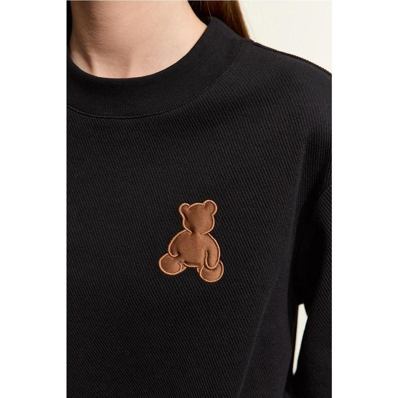 women's bear applique pullover hoodie, view 20 - MRSLM