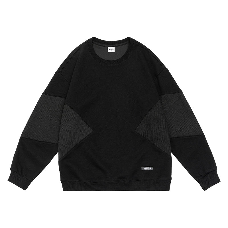 men's patchwork sweatshirt, view 2 - MRSLM