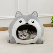 cozy plush cat bed and lounger, view 5 - MRSLM