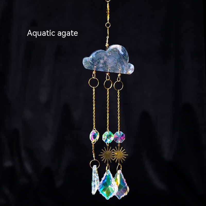 Crystal agate sun catcher wind chime, view 5 - MRSLM