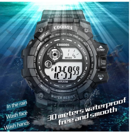 Sports electronic luminous watch, view 2 - MRSLM