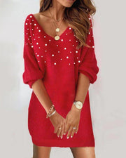 lace v-neck off-the-shoulder dress, view 12 - MRSLM