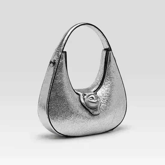 cat-themed half-moon handbag, view 2 - MRSLM