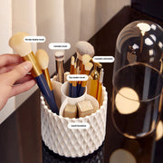 360 rotating makeup brush storage box, view 4 - MRSLM
