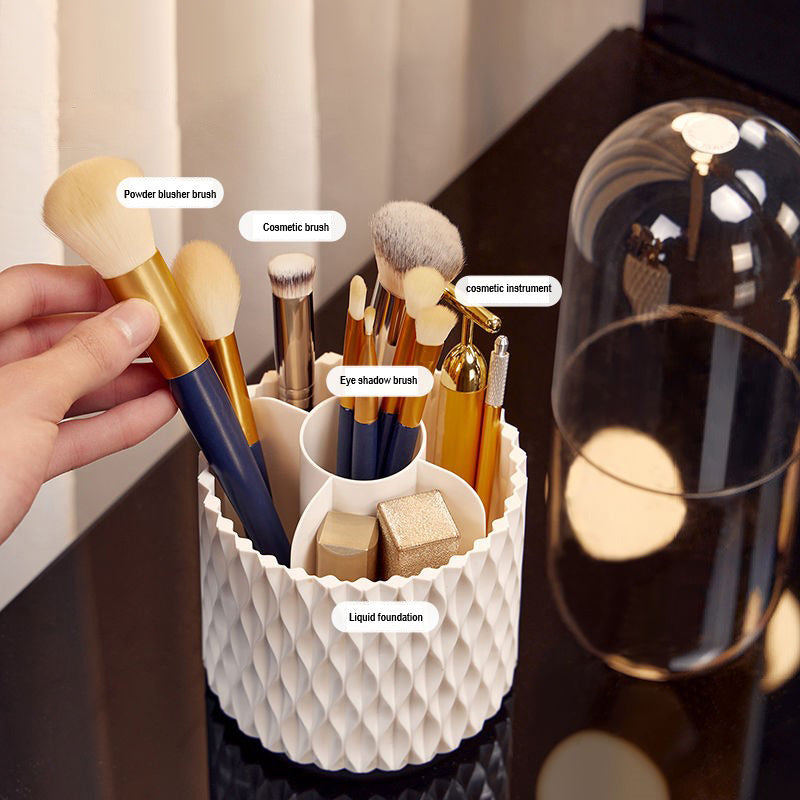 360 rotating makeup brush storage box, view 4 - MRSLM