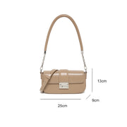 elegant microfiber leather chain shoulder handbag, view 11 - MRSLM