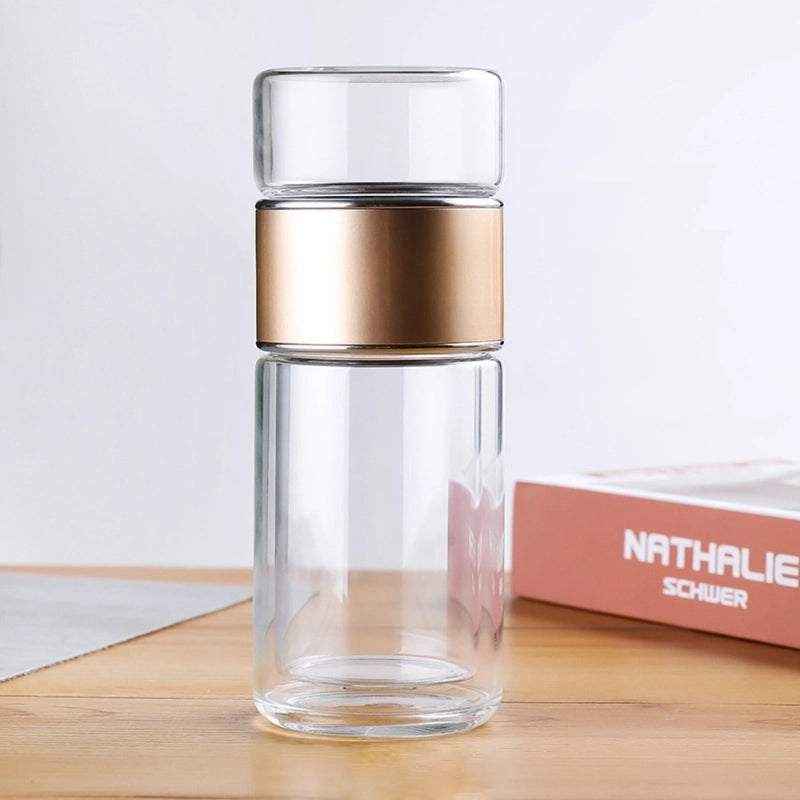 borosilicate glass tea infuser water bottle, view 5 - MRSLM