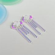 iridescent cloud stud earrings, view 4 - MRSLM