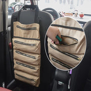 canvas car seat organizer foldable storage bag, view 6 - MRSLM
