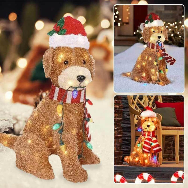 acrylic Christmas dog ground plug decoration, view 7 - MRSLM
