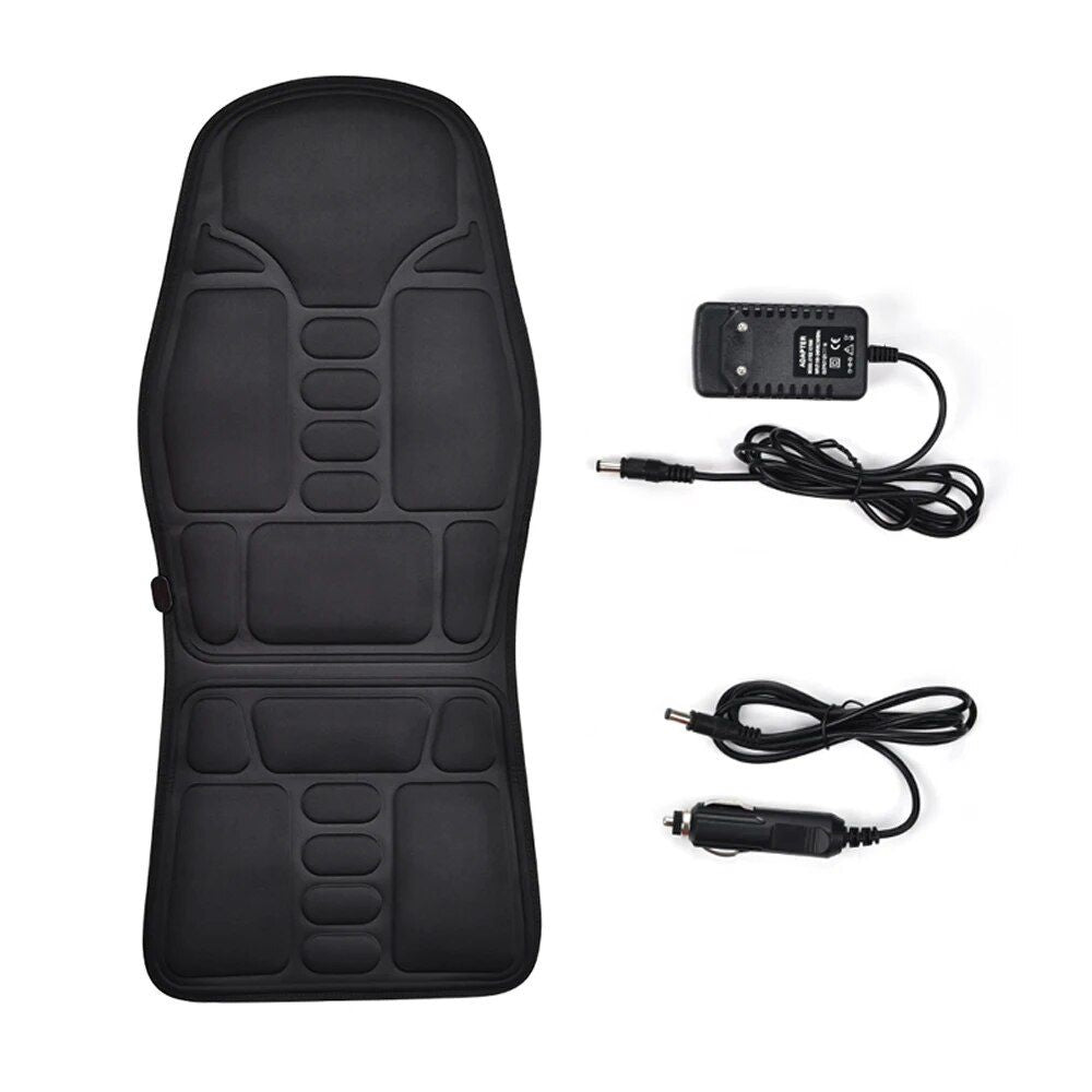 Electric Massage Chair Cushion with Heat & Vibration for Car, Home, and Office