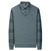 fake two-piece lapel men's t-shirt, view 5 - MRSLM
