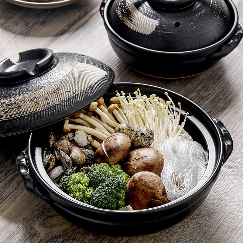 ceramic clay pot casserole for stews, view 5 - MRSLM