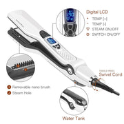 steam hair straightener brush, view 2 - MRSLM