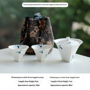 Orchid ceramic tea set, view 6 - MRSLM
