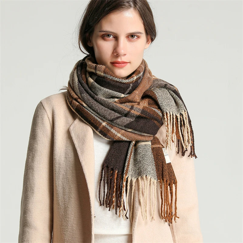 cashmere-feel pashmina shawl wrap, view 6 - MRSLM