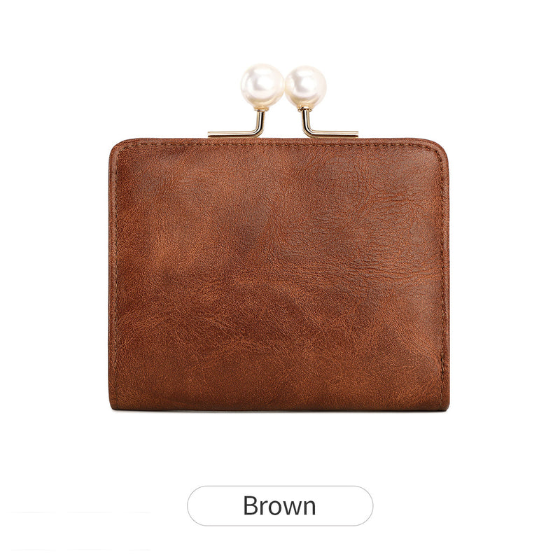 compact retro pearl wallet, view 2 - MRSLM