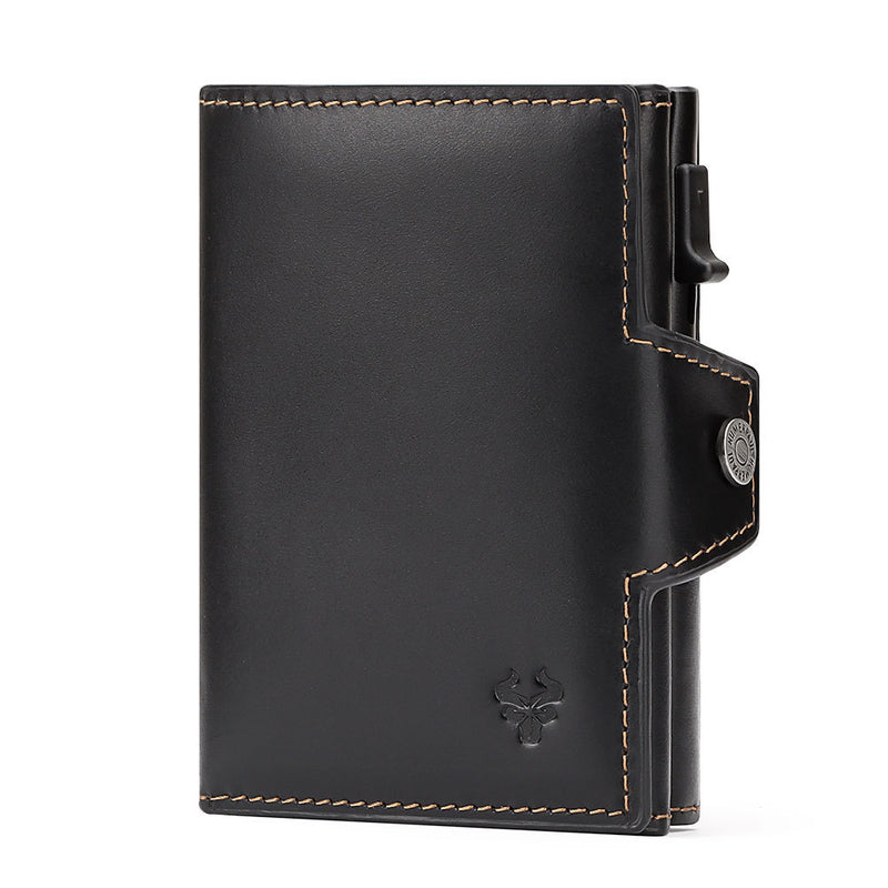 crazy horse cowhide wallet, view 6 - MRSLM