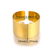 gold stainless steel cuff bracelet, view 7 - MRSLM