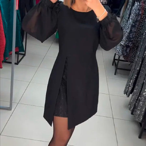 ladies waist-controlled pullover dress - MRSLM