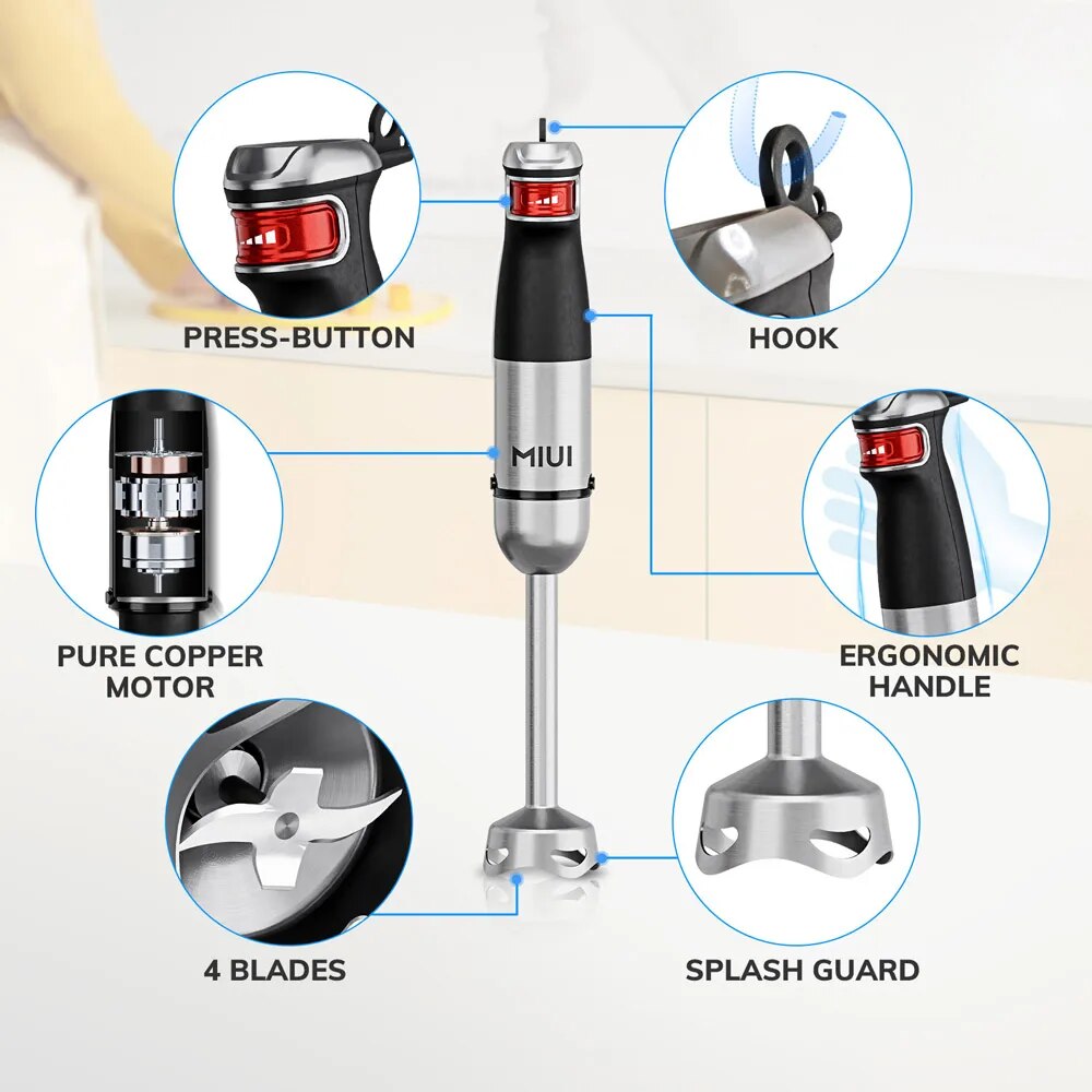 6-in-1 Multi-Purpose Electric Hand Held Stick Blender