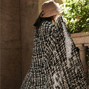 cozy wearable wool blend travel blanket, view 4 - MRSLM