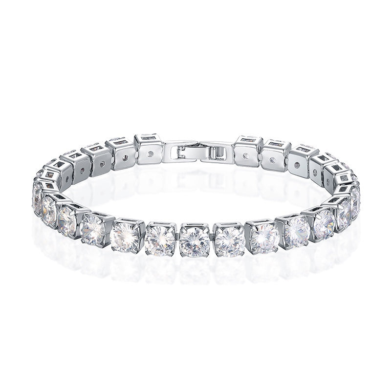 hip hop cubic zirconia tennis bracelet, view 4 - MRSLM