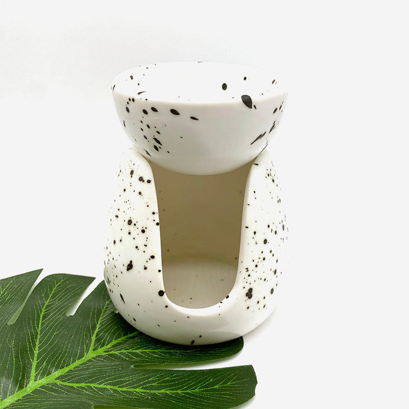 nordic style white porcelain essential oil burner, view 6 - MRSLM