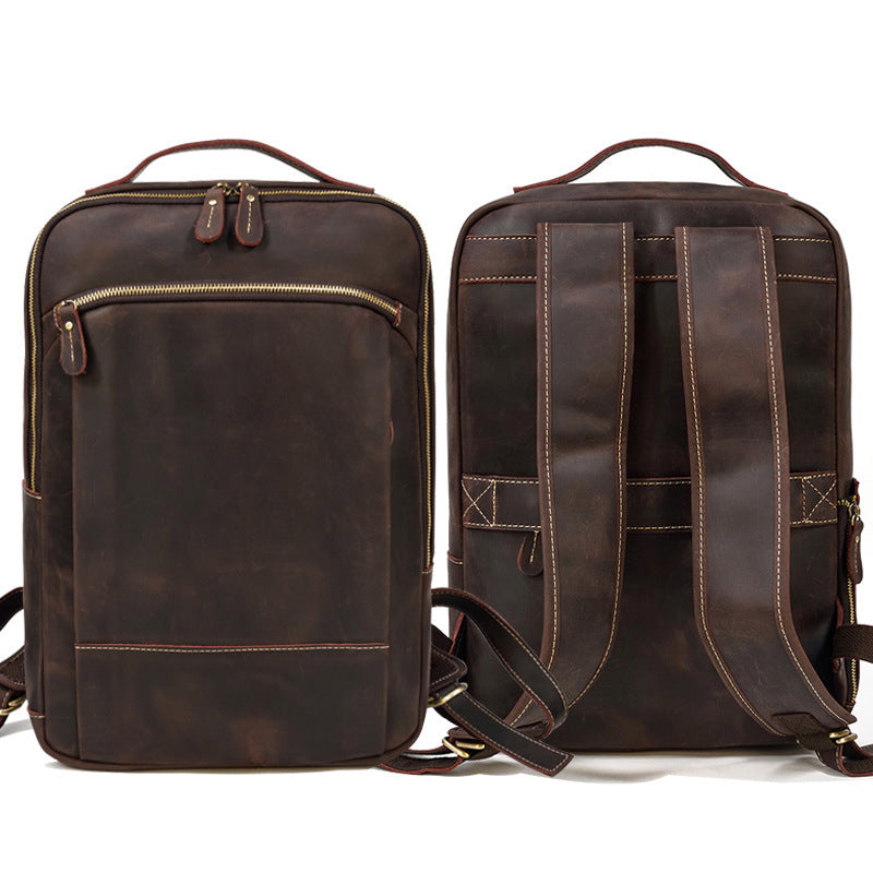 Leather travel backpack, view 6 - MRSLM