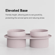 elevated ceramic pet bowls, view 8 - MRSLM