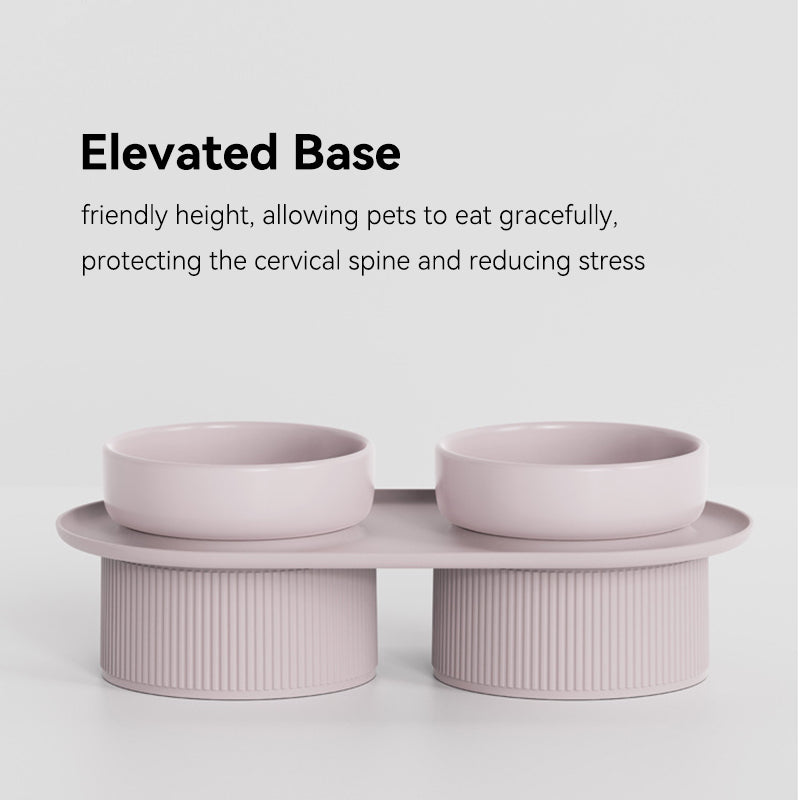 elevated ceramic pet bowls, view 8 - MRSLM