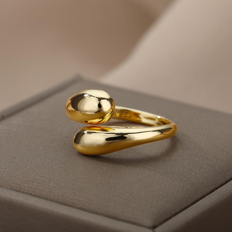 gold-tone stainless steel women's wedding band - MRSLM