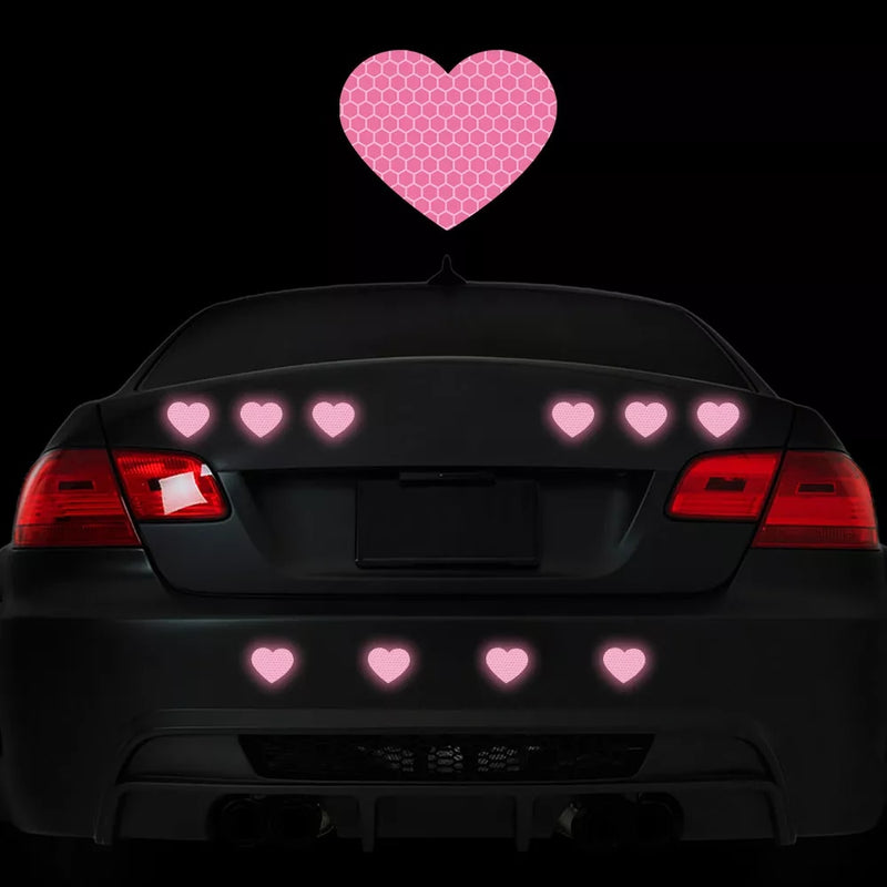 reflective heart-shaped stickers, view 13 - MRSLM