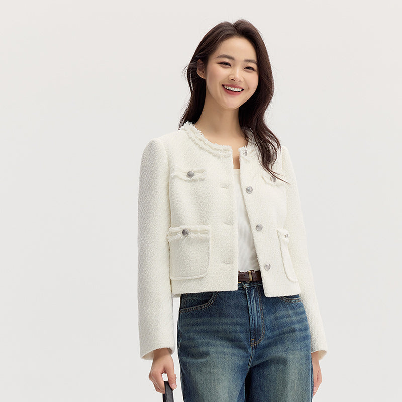 elegant tassel slim fit jacket, view 5 - MRSLM